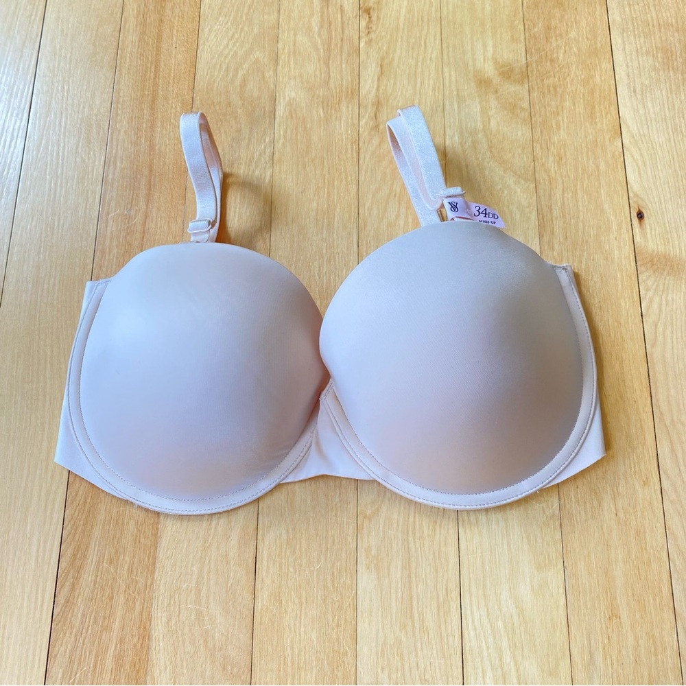 Victoria’s Secret Bra Women’s Size 34DD Marzipan Bare Illusions Strapless Smooth